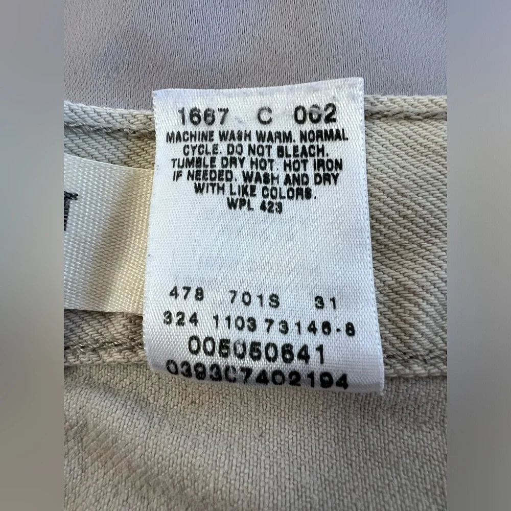 LEVIS 505 Regular Fit Jeans Mens 42‎ Beige Straight Regular Denim  W42 L32